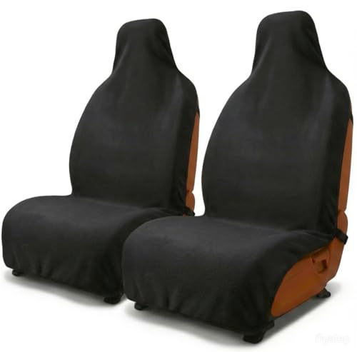 Car Seat Covers, 2PCS Premium Auto Seat Towel Fit Cars SUV Trucks, Ideal Gift for Active People Who Work Sweat Swim Run Beach, Black - color: Black, size: 2packs