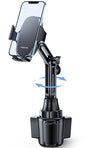 Miracase [2025 Latest Upgraded] Universal Cup Phone Holder for Car, [Rotatable & Adjustable] Long Neck Car Cup Holder Phone Mount Compatible with iPhone, Samsung, Google & More Smartphones - color: Black-Carbon Fiber