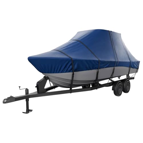 Seal Skin Covers T-Top Boat Cover, Waterproof & Heavy-Duty Cover for Center Console Boats, Fits 30'-32'L x 120" W (Beam), UV & Fade Resistant, Secure Fit with Straps for All-Weather Protection - color: Navy Blue, size: 30'-32'L x 120"W (beam)