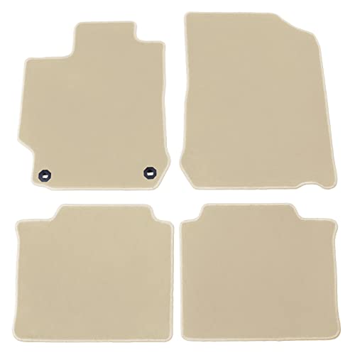 IKON MOTORSPORTS, Floor Mat Compatible with 2012-2017 Toyota Camry, Factory Fitment Beige Nylon Front & Rear Car Floor Mats Liner Carpets Replacement 4PCS, 2013 2014 2015 2016 - color: Beige