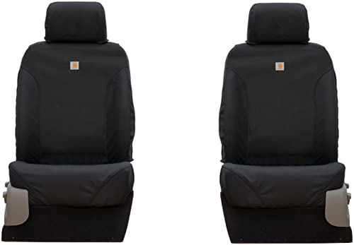 Covercraft Carhartt Super Dux SeatSaver Custom Seat Covers | Fits 2014-2016 Chevrolet Silverado/GMC Sierra 1500, 2015-2016 Silverado/Sierra 2500/3500 | 1st Row Bucket Seats, Super Dux Black
