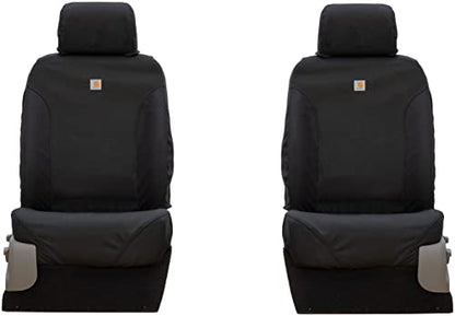Covercraft Carhartt Super Dux SeatSaver Custom Seat Covers | Fits 2014-2016 Chevrolet Silverado/GMC Sierra 1500, 2015-2016 Silverado/Sierra 2500/3500 | 1st Row Bucket Seats, Super Dux Black