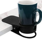 Kalolary New Drinking Cup Holder Clip with Groove Table Bottle Cup Stand DIY Glass Cup Clamp Storage Saucer Clip Water Coffee Mug Holder Saucer Clip for Home Desk, Black - color: Black
