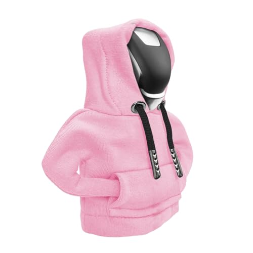 Pink Car Gear Shift Hoodie, Universal Mini Knob Hoodie for Cars Shifter, Cute Automotive Protector Decorations Gadgets for Women Men