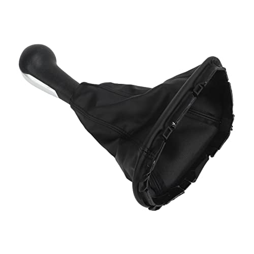 Gear Shift Knob Cover Kit, Manual Gear Stick Shift Knob Black PU Cover Compatible with Spark