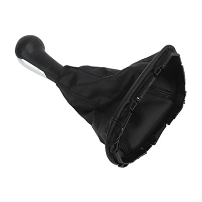 Gear Shift Knob Cover Kit, Manual Gear Stick Shift Knob Black PU Cover Compatible with Spark
