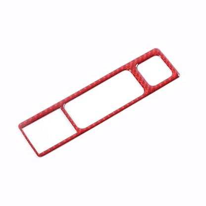 for Hummer EV Accessories Car Center Control Electronic Handbrake Trim Cover for Hummer EV 2024 2025+ Real Carbon Fiber Electronic Handbrake Switch Panel Trim (Red) - color: Red