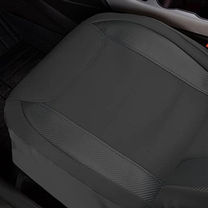 Flying Banner car seat Covers Protects Water Proof Faux Leather Carbon Fiber Fronts Gray Gray - color: Gray Gray, size: Front Pair -- 2PCS
