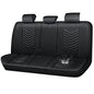 CAR PASS 3D Foam Luxury Leather Back Bench Leather Seat Covers,Waterpoof Faux Leather Rear Seat Cover Universal Fit for Cars Sedans SUVs Vans Trucks 95% Automotive Backseat, (Rear,Black) - color: Pure Black, size: Rear