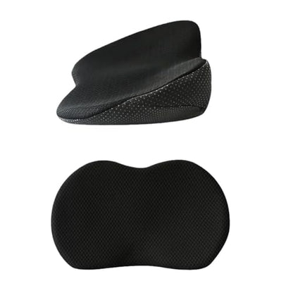 Mautoply Memory Foam Car Seat Cushion for Back Pain Relief - Lumbar Support Pillow for Driving, Office & Car Ergonomic Wedge Cushion for Short Drivers