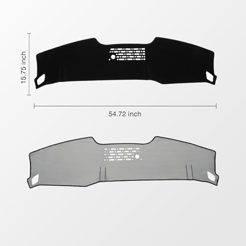 KUST Black Dash Cover for Kia K4 2025-2026 Left Hand Drving Dash Carpet Polyester Non-Slip Dash Protector Interior Accessories for K4 Custom Fit Dash Mat Sunshade Windshield Glare - size: For K4 25-26