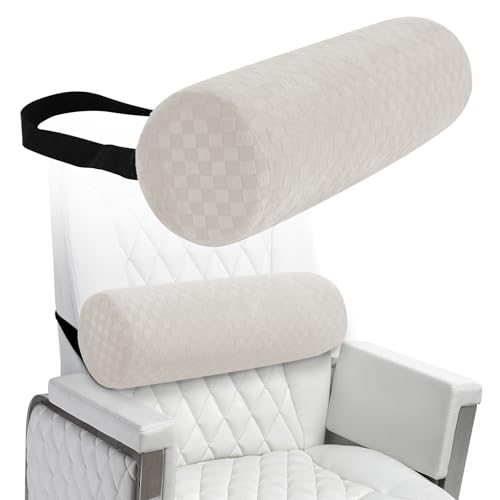 Lumbar Roll Pillow for Lower Back, Lumbar Support Foam Roll Cushion with Pillowcase and Upgraded Strap for Office, Chair, Car, Seat Pain Relief & Improving Posture (Cream, Long-15 * 4.3'') - color: Cream, size: Long-15*4.3''