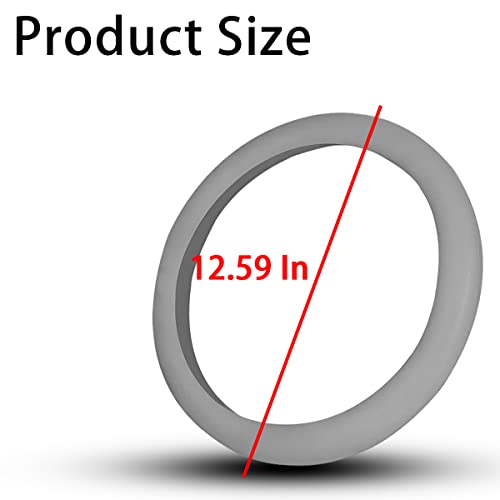 Car Silicone Steering Wheel Cover, Soft Anti-Slip Auto Steering Wheel Protector Fit 14 Inch, Universal Vehicle Interior Accessories for Cars, SUVs, Trucks, and Vans (Gray) - style: Gray