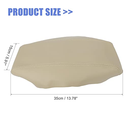 X AUTOHAUX Car Center Console Lid Armrest Seat Box Cover Protector Replacement Microfiber Leather for Toyota Prius 2004-2009 Beige - color: Beige