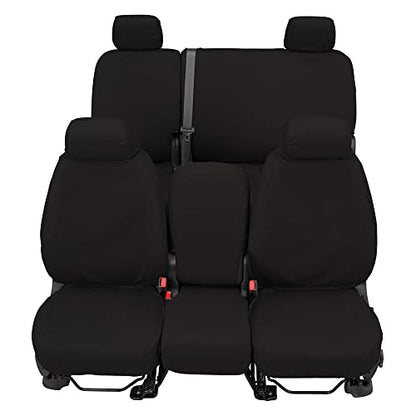 Covercraft Polycotton SeatSaver Custom Seat Covers | Fits 2007-2013 Chevy Silverado/GMC Sierra 1500, 2007-2014 Silverado/Sierra 2500/3500 | 1st Row 40/20/40 Bench Seat, Charcoal
