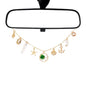 OPG Sea Shell Rear View Mirror Accessories Hanging Charms,Hand-Made Car Hanging Ornament Gifts for Women/Men,Cute Hanging Charm for Rear View Mirror (Green)