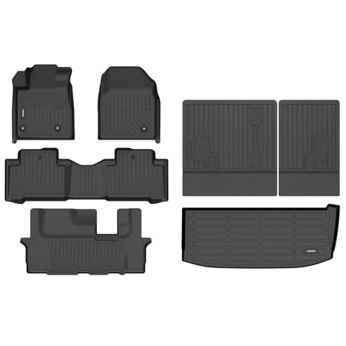 ANBINGO®Floor Mats & Cargo Liner & SeatBack Fit for Honda Pilot 2009-2015 Full Set Waterproof Car Mats All Weather Guard TPE Pilot Mats Set Black - size: 2009-2015 Pilot Set+SeatBack