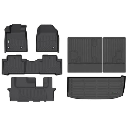 ANBINGO®Floor Mats & Cargo Liner & SeatBack Fit for Honda Pilot 2009-2015 Full Set Waterproof Car Mats All Weather Guard TPE Pilot Mats Set Black - size: 2009-2015 Pilot Set+SeatBack