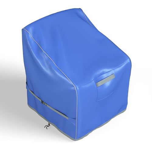 Boat Center Console Cover, 600D Heavy Duty Waterproof Oxford, All Weather Protection Center Console Cover with Windproof Straps, 46" L x 40" W x 48" H, Blue