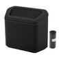 Car Trash Can Car Door 6.3" Length 2.8" Width 5.5" Height Auto Trash Bin Plastic Black Hanging - color: Black