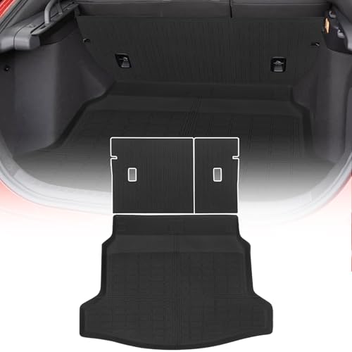 Cargo Liners Backrest Mat for Honda Civic Hatchback Accessories 2022-2026 with Hook&Loop Rear Trunk Mat Rear Seat Back Cover Protector All Weather Anti-Slip Split Dog Liner 3 PCS - color: Honda Civic Hatchback 2022-2026, size: Backrest Mat + Trunk Mat