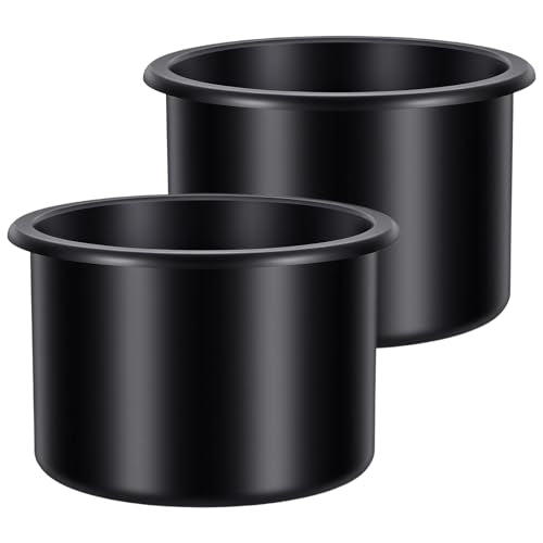 Cup Holder Insert, 2 Pack Cup Holder Inserts for Car,Universal Plastic Recessed Container Universal for Rv Boat Couch Golf Cart (Black)