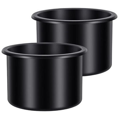 Cup Holder Insert, 2 Pack Cup Holder Inserts for Car,Universal Plastic Recessed Container Universal for Rv Boat Couch Golf Cart (Black)