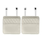 ZIMISI Car Back Seat Organizer, Waterproof Leather Automotive Backseat Hanging Bag with Cup Holders, Large Capacity Car Trash Can, Vehicle Travel Accessories for Most Vehicles (2PCS/Beige) - size: 2PCS/Beige