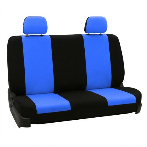 FH Group Car Seat Cover Rear Seat Cover for Back Seat Cloth - Universal Fit for Cars with Solid Bench, Blue Car Seat Protector for Dogs and Kids, Car Interior Accessories for SUV, Sedan, and Van - color: Blue