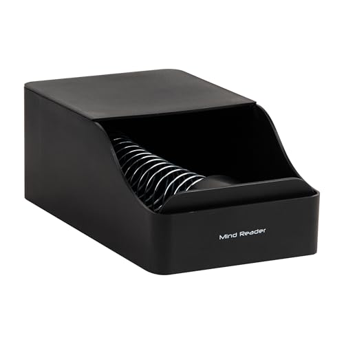 Mind Reader Hot Cup Sleeve Dispenser, Coffee Bar Accessories, Coffee Station, Kitchen Org, 5.91"L x 9.65"W x 3.94"H, Black