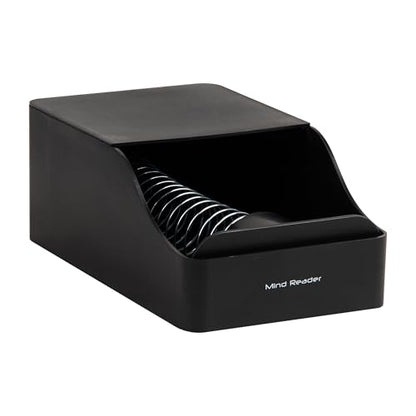 Mind Reader Hot Cup Sleeve Dispenser, Coffee Bar Accessories, Coffee Station, Kitchen Org, 5.91"L x 9.65"W x 3.94"H, Black