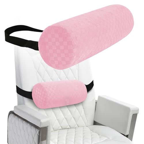 Lumbar Roll Pillow for Lower Back, Lumbar Support Foam Roll Cushion with Pillowcase and Upgraded Strap for Office, Chair, Car, Seat Pain Relief & Improving Posture (Light Pink, Short-11 * 4.3'') - color: Light Pink, size: Short-11*4.3''
