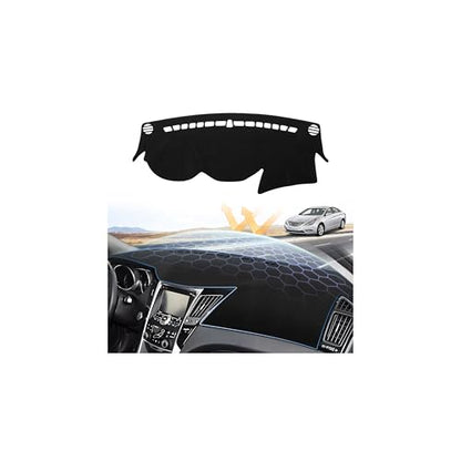 Sunsdrew Dash Cover for Hyundai Sonata 2011 2012 2013 2014 Dashboard Cover Mat for Sonata Suede Dash Mat Accessories Sun Shade Nonslip Mesh Protector No Glare - size: 11-14 Hyundai Sonata Dash Cover