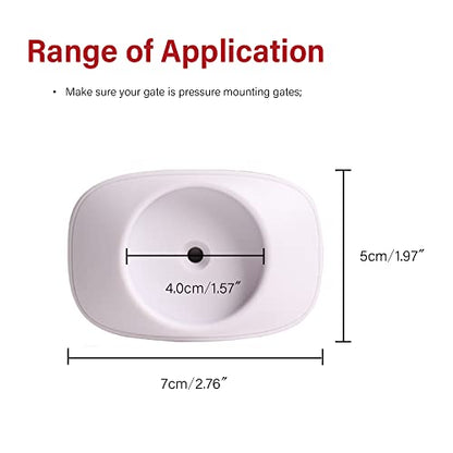 EUDEMON Safety Baby Gate Wall Protector Wall Saver for Pressure Mounted Gate Protect Walls/Baseboard/Stairs/Door Frame/Doorways Work on Pet & Dog Gates Easy to Install (White, 4 Pack)