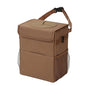 AOKJOY Car Garbage can with lid Leak Proof Vehicle Trash Can 3 Storage Pockets Hanging Waterproof car Trash Bag for SUV Brown - color: brown