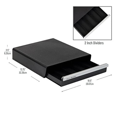 Mind Reader Single Serve Coffee Pod Drawer, 30 Pod Capacity, Countertop Organizer, 10.5"L x 12.75"W x 2.5"H, Black - color: Black, size: 30 Pod Capacity, 10.5"L x 12.75"W x 2.5"H
