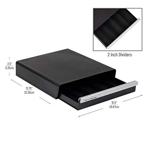 Mind Reader Single Serve Coffee Pod Drawer,30 Pod Capacity,Countertop Organizer,10.5"L x 12.75"W x 2.5"H,Black,(Pack of 12) - color: Black, size: 30 Pod Capacity, 10.5"Lx12.75"Wx2.5"H (Pack of 12)