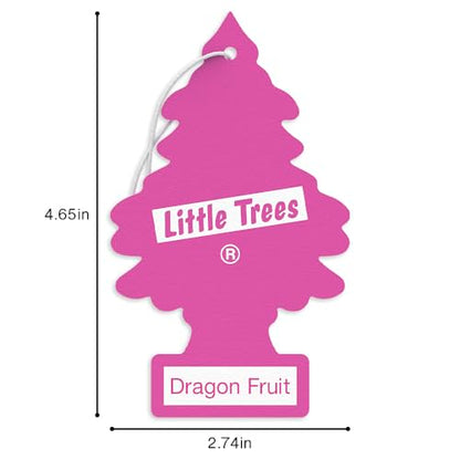 LITTLE TREES Car Air Freshener | Hanging Tree Provides Long Lasting Scent for Auto and Home | 24 Air Fresheners |Dragon Fruit - color: Dragon Fruit, size: 6 Count (Pack of 4)