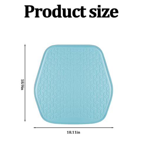 Gel Car Seat Cushion, Soft Cooling Honeycomb Non-Slip Vehicle Seat Bottom Mat for Long Sitting, Breathable Automotive Interior Chair Pad to Reduce Sweat, Universal for Truck SUV RV (Blue) - color: Blue