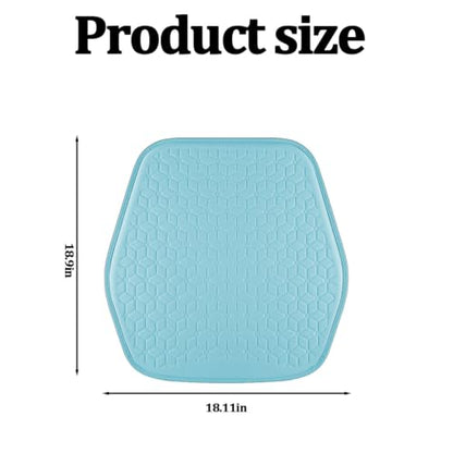 Gel Car Seat Cushion, Soft Cooling Honeycomb Non-Slip Vehicle Seat Bottom Mat for Long Sitting, Breathable Automotive Interior Chair Pad to Reduce Sweat, Universal for Truck SUV RV (Blue) - color: Blue