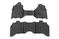Rough Country Sure-Fit Floor Mats for Ram 2500/3500 (2019-2024) Crew Cab with Front Bench Seat - Waterproof, Non-Slip Flexible Floor Mat, Front & Rear Set