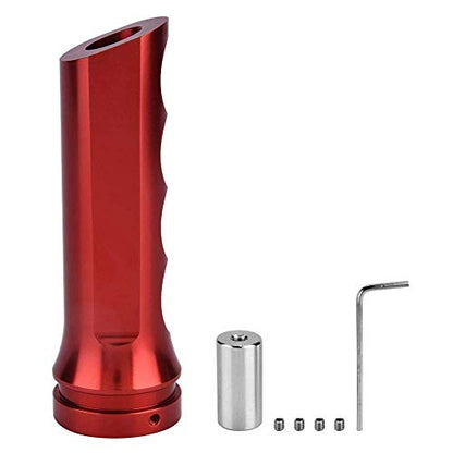 Aramox Universal Aluminum Car Handbrake Cover, Red, Sleeve Protector Handle Accessory for Manual Vehicles - color: Red