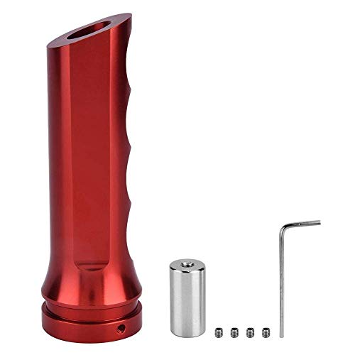 Aramox Universal Aluminum Car Handbrake Cover, Red, Sleeve Protector Handle Accessory for Manual Vehicles - color: Red
