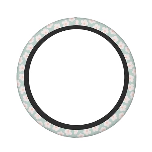 Car Steering Wheel Cover,Flower Universal Non Slip Wheel Protector 15 Inch Elastic Car Accessories for Men Women - color: Flower
