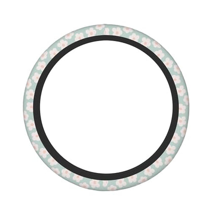 Car Steering Wheel Cover,Flower Universal Non Slip Wheel Protector 15 Inch Elastic Car Accessories for Men Women - color: Flower