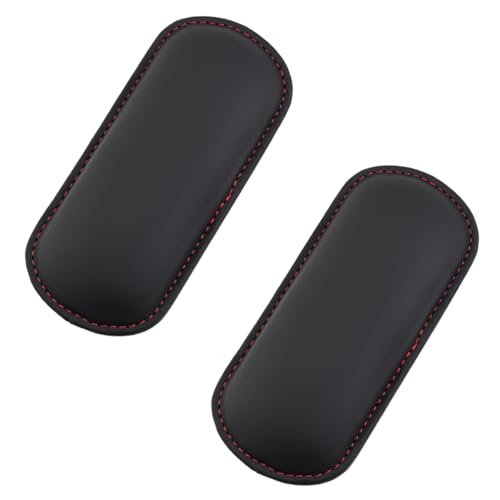2PCS Car Door Armrest Pads, Soft Leather Memory Foam Car Arm Rest Cushion Pad for Elbow Leg and Knee Support, Universal Comfortable Auto Center Console Pillow for Most Vehicles (Black)