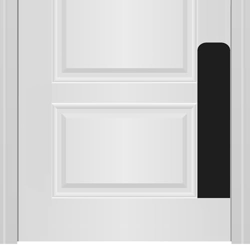Deck the Door Decor Dog Scratch Door Protection Plate - Elegant Anodized Aluminum for All Door Types | Pet-Safe - Polished Edges & Rounded Corners | Magnetic Mount - Satin Black, 6” x 22” - color: Satin Black, size: 6 x 22"