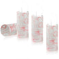 4 PCS Car Tissue Holder, Refillable Round Napkins Containers with Papers Inside, Convenient Travel Tissue Tubes Facial Paper Towel Cylinders for Vehicle Cup Holders (Marble Pink) - color: Marble Pink