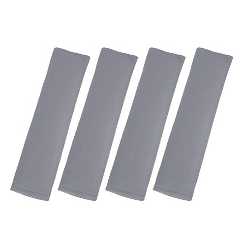 X AUTOHAUX 4pcs Universal Gray Car Safety Seat Belt Pads Cover with Soft Polyester Fiber Auto Seatbelt Shoulder Pad for More Comfortable Driving - color: Gray