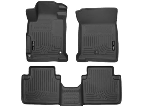 Husky Liners Weatherbeater Floor Mats | Fits 2013 - 2017 Honda Accord Sedan | Front & 2nd Row, 3-pc Black - 98481 - size: Front & 2nd Row, style: 2013 - 2017